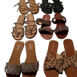 Studded Sandals - Black, Brown, Tan $10 a piece or $40 bundle